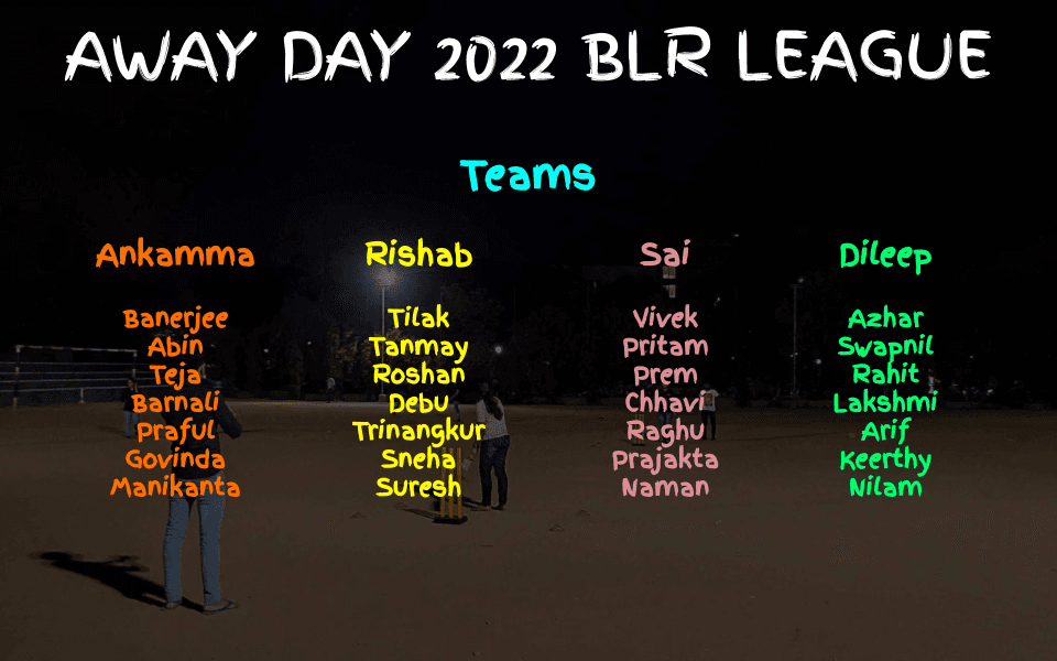 Away Day 2022 BLR League - Teams